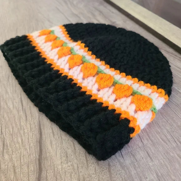 Pumpkin Patch Crochet Beanie
