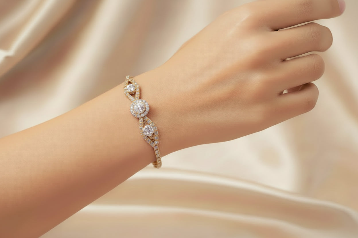 Gold Crystal Bracelet