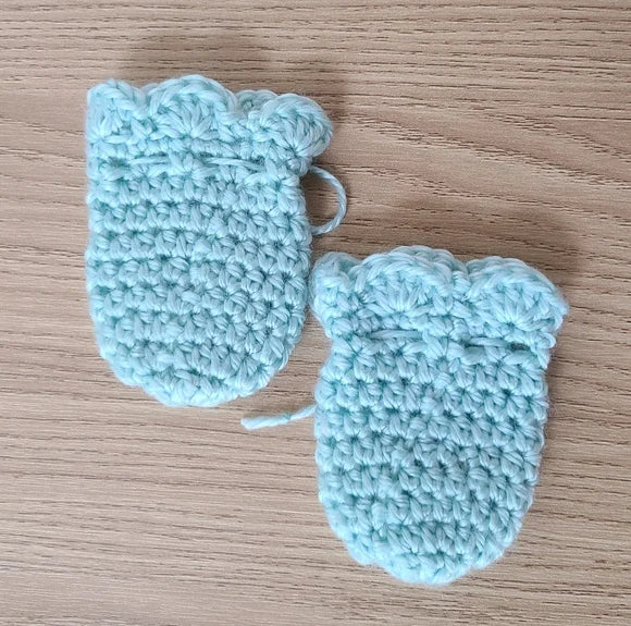 Blue Scratch Mittens