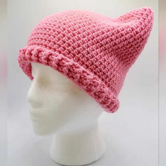 Women's Pink Pussy Cat Beanie