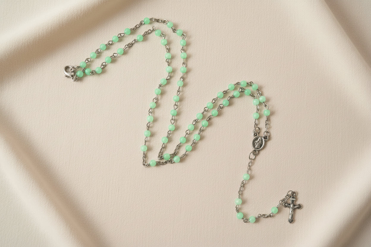 Small Bead Glow in the Dark Rosary
