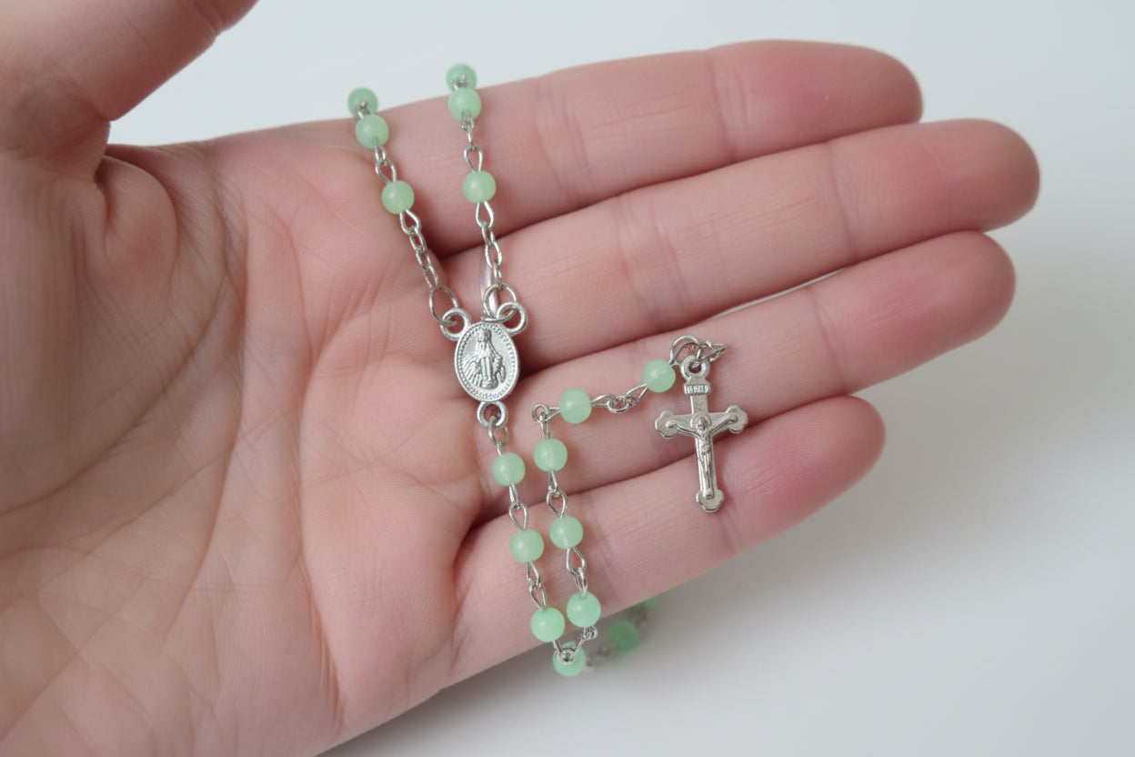 Small Bead Glow in the Dark Rosary