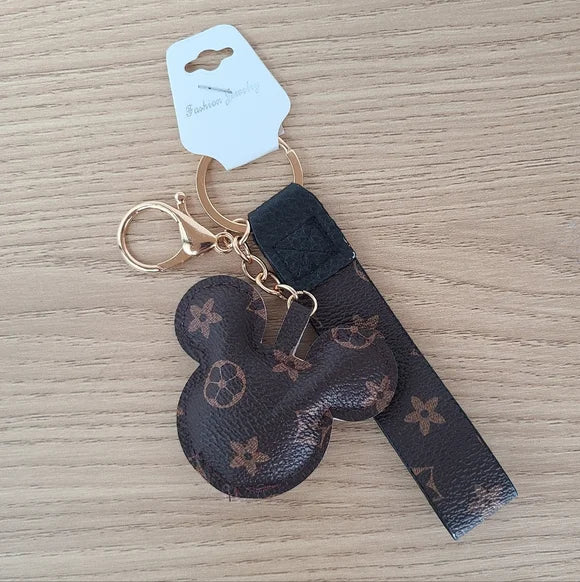 Brown Minnie Mouse Keychain And Bag Charm