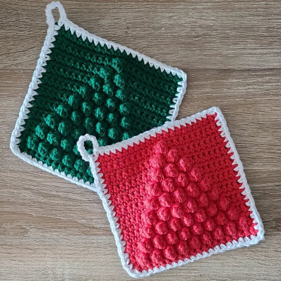 Crochet Christmas Tree potholders