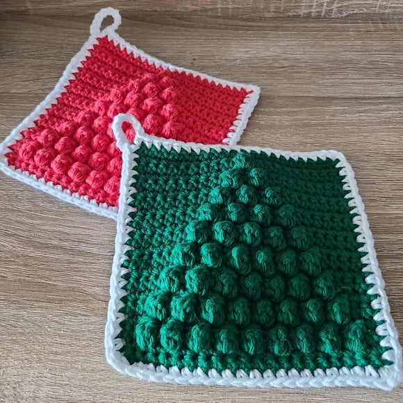 Crochet Christmas Tree potholders