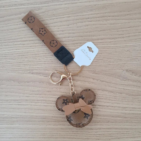 Designer Inspired Minnie Mouse Keychain And Bag Charm