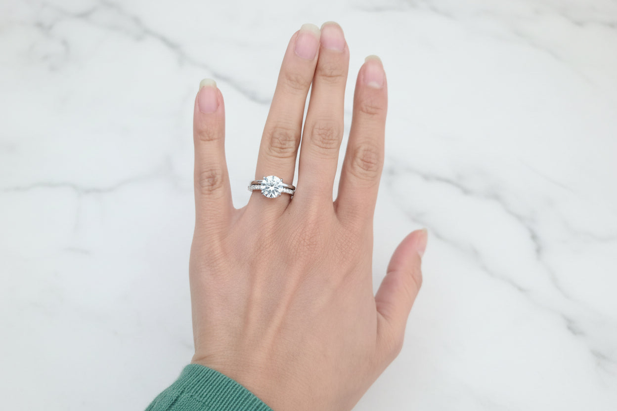 Engagement Ring and Wedding Band