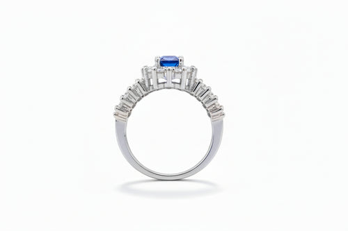 Blue Cubic Zirconia Ring