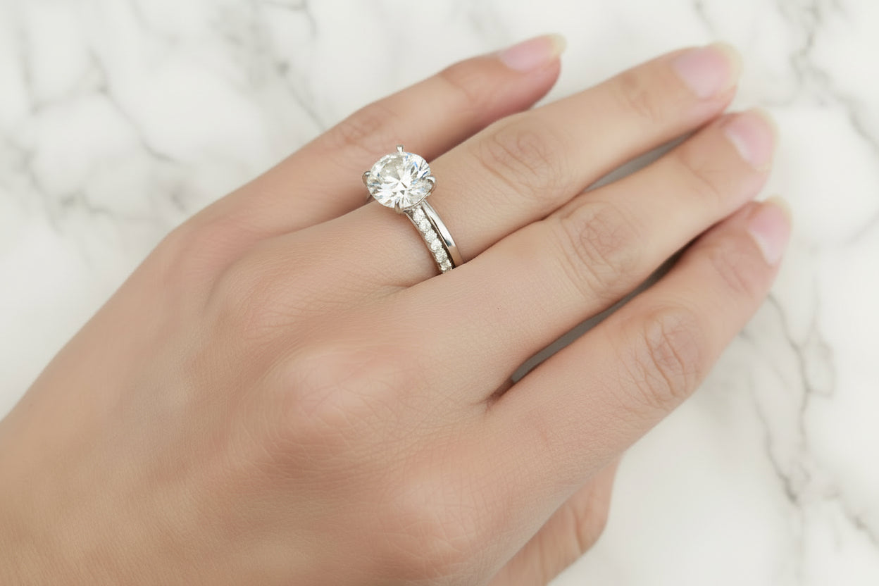 Engagement Ring and Wedding Band