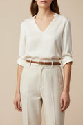 Slim Faux Leather Belt with Gold Pin Buckle