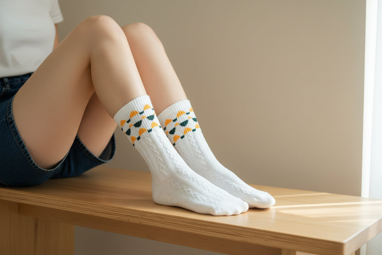 Vintage Style Cable Knit Socks